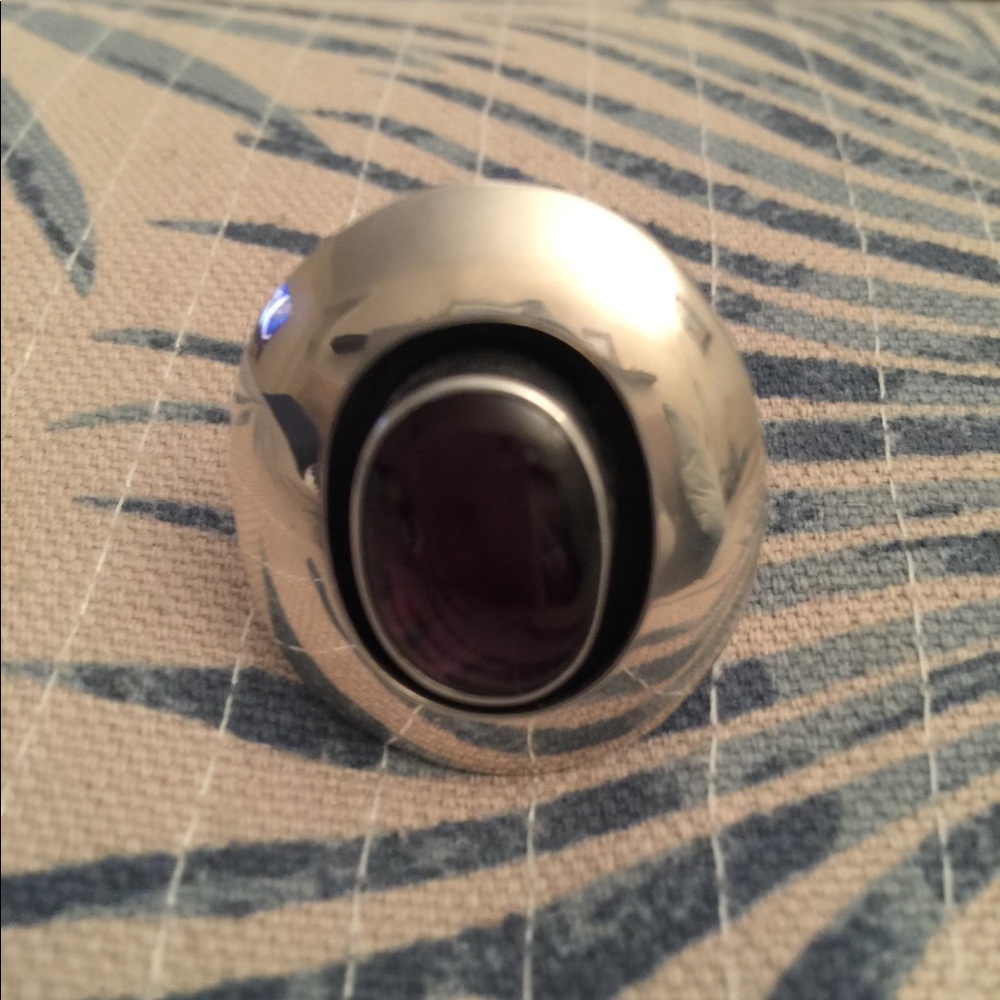 Charles Albert Sterling Silver Star Ruby Ring